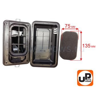 Корпус воздушного фильтра UNITED PARTS 168/170F, GX160/200 прямоуг. ВФ (генератор)