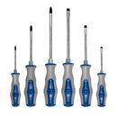 Набор отверток КОБАЛЬТ ударных Ultra Grip, 6 ШТ: РН1, РН2, РН3, SL 5.5, SL6.5, SL8, сталь S2, коробка (646-621)