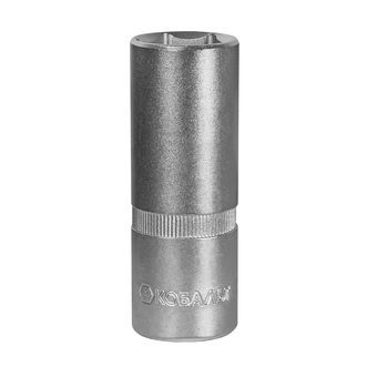 Головка торцевая глубокая КОБАЛЬТ 1/2", 21 мм, CR-V, подвес (644-115)
