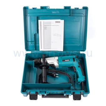 Дрель сетевая ударная MAKITA HP2071F (1010 Вт, 0-1200/0-2900 об.мин, быстрозажимной патрон, подсветка, кейс)