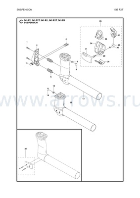 Деталировка Поршневая группа HUSQVARNA 545RX (5772749-01)
