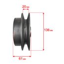 Шкив ведущий двигателя DDE сцепление ф135х19мм VP135-CK один ремень 17 мм