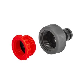 Штуцер для шланга QUATTRO ELEMENTI внутр. резьба 1/2" и 3/4" - БРС папа, мягкий пластик (646-034)