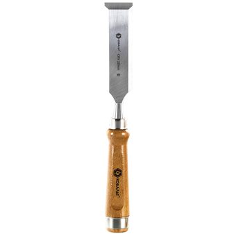 Стамеска плоская КОБАЛЬТ 32 х 140 мм, CR-V, деревянная рукоятка, подвес (245-831)