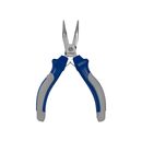 Длинногубцы КОБАЛЬТ изогнутые мини, 115 мм, 2-х компонентные рукоятки, HCS, подвес (647-208)