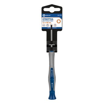 Отвертка для точных работ КОБАЛЬТ Ultra Grip T7 х 50 мм, CR-V, двухкомпонентная рукоятка, подвес (245-350)