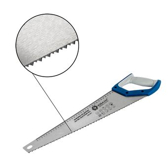 Ножовка по дереву КОБАЛЬТ быстрый рез, 450 мм, шаг 5 мм (5 TPI), закаленные зубья, 2D-заточка, 2-х компонентная рукоятка (248-801)