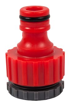 Штуцер для шланга QUATTRO ELEMENTI внутр. резьба  1/2" и 3/4" - БРС папа, пластик (645-945)