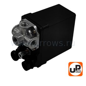 Реле давления UNITED PARTS для компрессора, 4 выхода 1/4" , 380В