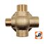 Штуцер UNITED PARTS 5-выводной 1/4"M(реле)×1/4"F(манометр)×1/4"F(пробка)×1"F(фланец)×3/8"M(шланг)
