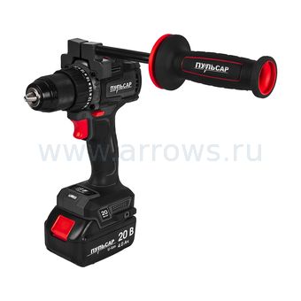 Дрель аккумуляторная безударная ПУЛЬСАР ДА 20-100Б (20В, 100Нм, 13мм, 2 акк, 4 Ач, з/устр., кейс)