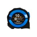 Рулетка КОБАЛЬТ Экстра 10м x 25мм, металлический корпус, толщина ленты 0,13 мм, автостоп, магнит, 2 стор. шкала (906-906)