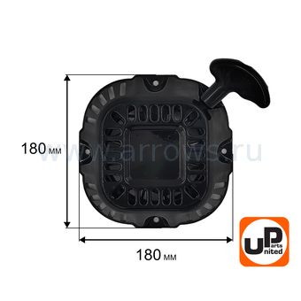 Стартер ручной UNITED PARTS для двигателя LONCIN 168/170F круглые метал. собачки, квадратный