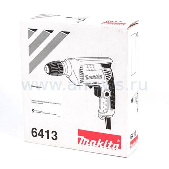 Дрель сетевая безударная MAKITA 6413 (450Вт, 0-3000 об.мин, БЗП)