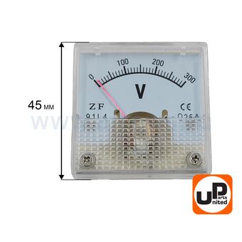 Вольтметр UNITED PARTS (45х45мм) для генератора (0-300В)