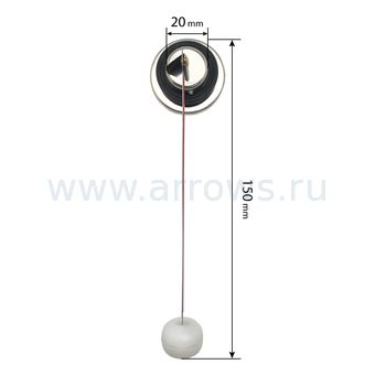 Датчик уровня топлива круглый UNITED PARTS для дизельных нагревателей 15-25 кВт (для отверстия Ø20мм, длина 150мм)