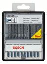 Набор пилок для лобзика BOSCH Robust line, по металлу (10 шт.) кассета