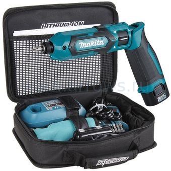 Шуруповерт аккумуляторный MAKITA TD022DSE (7,2 В, 25Нм, 2акк.Li-ion.1,5Aч, сумка)
