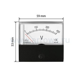 Вольтметр UNITED PARTS (59х53мм) для генератора (0-450В)