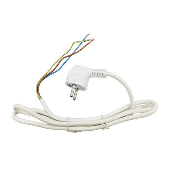 Шнур сетевой QUATTRO ELEMENTI QE-2000KS/QE2000KM ПВС-ВП 2х1,0+1х1,0  белый, евровилка 1,4 м