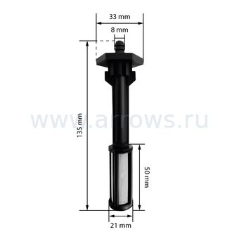 Фильтр топливный UNITED PARTS для дизельных пушек 15-20кВт, длина 130мм (Китай)