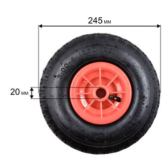 Колесо DDE тележки (908-092/908-108) универсальное 260х20х85 до 140 кг