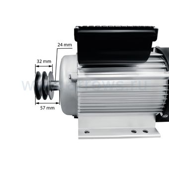 Двигатель эл. UNITED PARTS для компрессора (220В. 2200Вт. 3 л.с. 2800 об.мин.) (асинхронный) (шкив под 2 ремня)