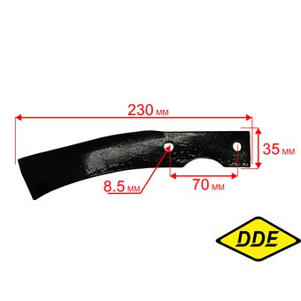 Нож DDE левый для фрезы Мустанг 2,Мустанг 3, Кентавр (до 2020г)