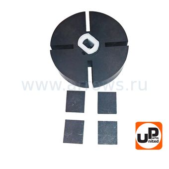 Ротор насоса в сборе UNITED PARTS для дизельных пушек 65кВт (Ø53,8×20мм) (лопасти 20×15,6×3мм) (Китай)