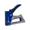 Степлер механический КОБАЛЬТ скобы 6-10 мм, тип 53, стальной корпус, фиксатор рукоятки, прорезиненная рукоятка, блистер (918-368)