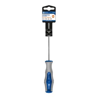 Отвертка Ultra Grip КОБАЛЬТ SL 3,0 х 100 мм, CR-V, двухкомпонентная рукоятка, подвес (646-232)