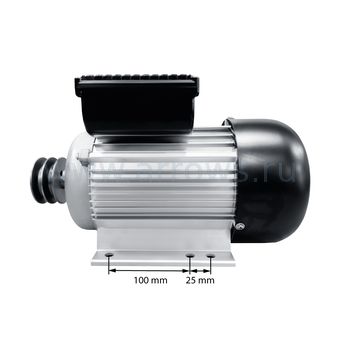 Двигатель эл. UNITED PARTS для компрессора (220В. 2200Вт. 3 л.с. 2800 об.мин.) (асинхронный) (шкив под 2 ремня)