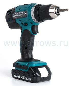 Дрель аккумуляторная безударная MAKITA DDF453SYE (18V, 42Нм, 2акб 1,5Ач, кейс)