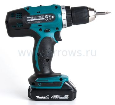 Дрель аккумуляторная безударная MAKITA DDF453SYE (18V, 42Нм, 2акб 1,5Ач, кейс)