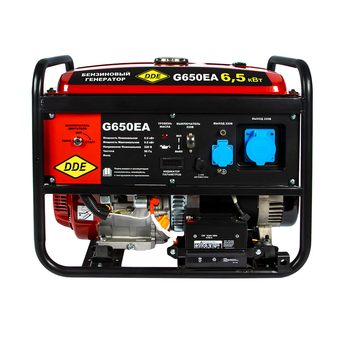 Генератор бензиновый DDE G650EA (1ф, 6,0/6,5кВт, 25 л, 14л.с. элстарт, + блок автоматики)