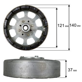 Якорь DDE (ротор) DPG2101i со стороны глушителя-левый
