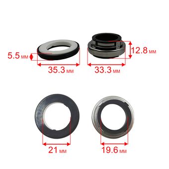 Сальник механический QUATTRO ELEMENTI Sewage 1700F Ci-Cut (мех: Ø33мм, Ø20,5мм, высота 44мм) (кер: Ø35мм, Ø21мм, высота 5мм)