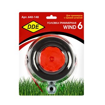 Головка триммерная DDE Wind  6 безразборная смена корда (М10х1,25 лев., + М10х1,0 лев.)
