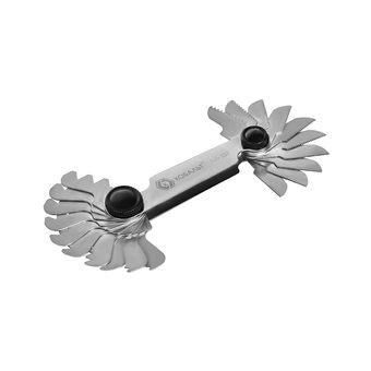 Набор шаблонов резьбовых КОБАЛЬТ метрических, диапазон измерений шага резьбы 0.4 - 6 мм, 20 шт., блистер (926-232)