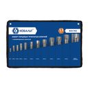 Набор ключей торцевых трубчатых КОБАЛЬТ 12 ШТ: 6 - 32 мм, вороток, чехол-скрутка (924-702)