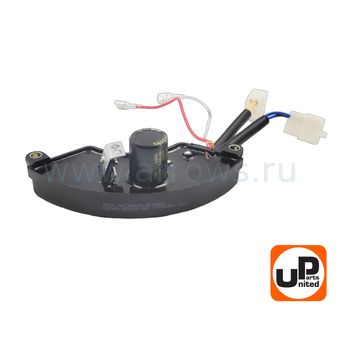 Регулятор напряжения AVR UNITED PARTS для генератора 8кВт (3-х фазный) (полукруглый) (провода 3+2+2)