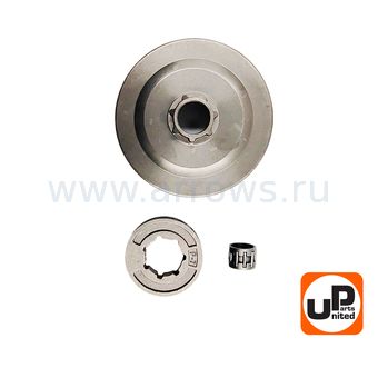 Чашка сцепления UNITED PARTS 3/8"-7 для STIHL MS180/210/230/250 с подшипником (аналог 11230071025, 11230071030)