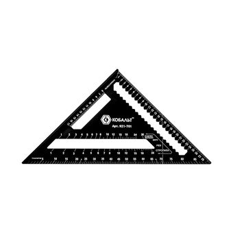 Угольник КОБАЛЬТ столярный многофункциональный, 305 мм, толщина 4,5 мм, алюминиевый, анодированное покр-е, метрическая шкала (921-701)
