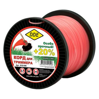Корд триммерный DDE "Hard line" (круг армированный, диаметр 2,7 мм, длина 220 м)
