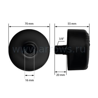 Фильтр воздушный UNITED PARTS для компрессора , резьба 3/8", диаметр 70мм