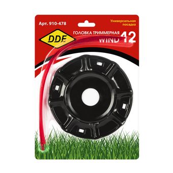 Головка триммерная DDE Wind 12 безразборная смена корда (крепление под гайку диска, 25,4 мм)