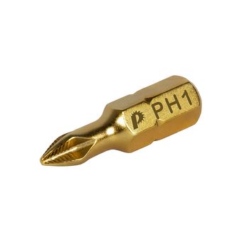 Бита отверточная ПРАКТИКА "Эксперт" PH-1 х  25мм Tin (1шт), блистер