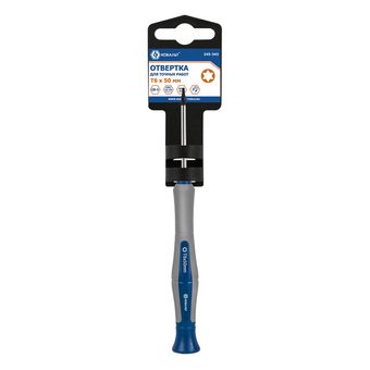 Отвертка для точных работ КОБАЛЬТ Ultra Grip T6 х 50 мм, CR-V, двухкомпонентная рукоятка, подвес (245-343)