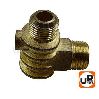 Клапан обратный UNITED PARTS для компрессора, резьба внешняя G1/2"×3/4"(19мм) × G1/8 внутренняя