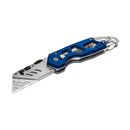 Нож технический КОБАЛЬТ складной, трапециевидное лезвие 19 мм, корпус из нерж.стали, алюм.рук-а, быстрая смена лезвий, блистер (918-299)